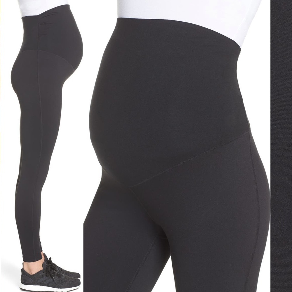 Zella Mamasana Maternity Ankle-length Black Leggings - Sz M